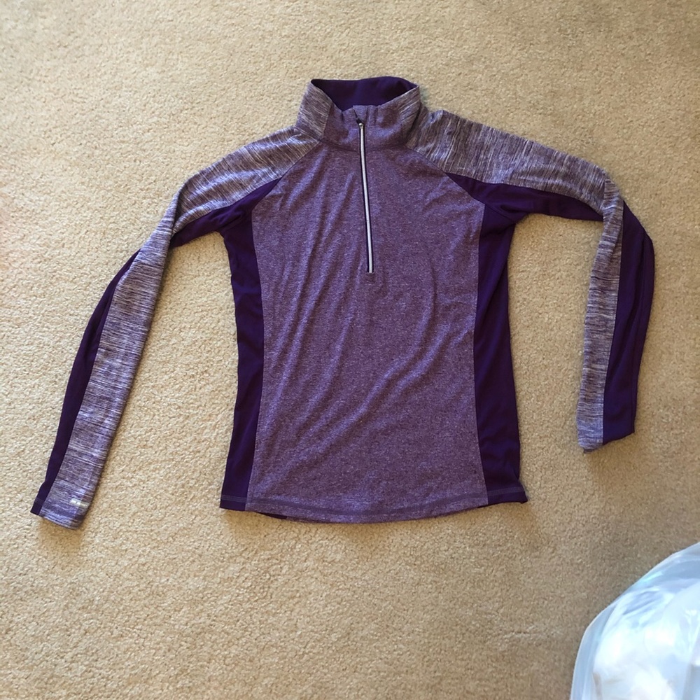 Purple half zip pullover
